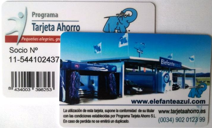 Tarjeta Ahorro del Elefante Azul de Avilés para ahorrar comprando en más de 5.000 tiendas de España